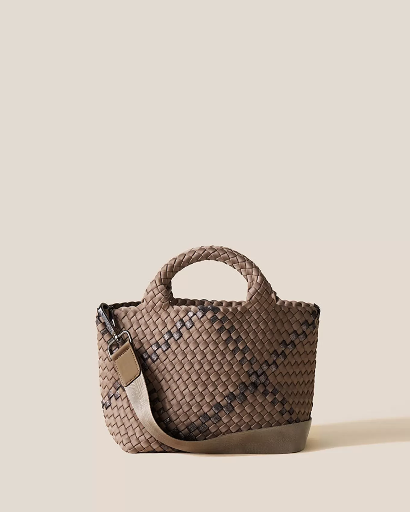 NAGHEDI St. Barths Small Tote Plaid^ Tverrkropper